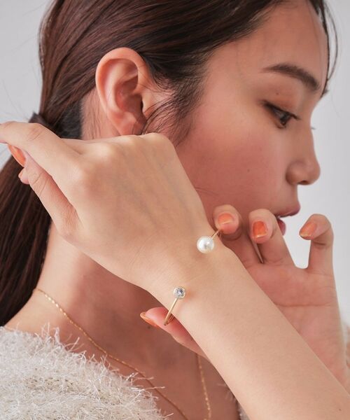 半額以下で買えるクーポン特集 ビジュー×フェイクパール （ブレスレット・バングル バングル アクセサリー