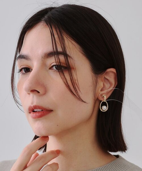 OPAQUE.CLIP / オペーク ドット クリップ ピアス・イヤリング | メタルオーバル×フェイクパールピアス | 詳細5