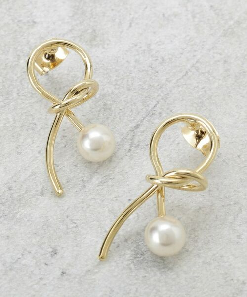 OPAQUE.CLIP / オペーク ドット クリップ ピアス・イヤリング | ねじりメタル×フェイクパールピアス | 詳細1