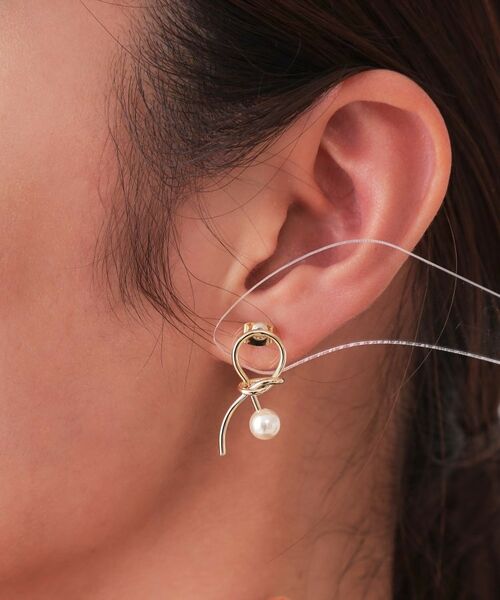 OPAQUE.CLIP / オペーク ドット クリップ ピアス・イヤリング | ねじりメタル×フェイクパールピアス | 詳細4