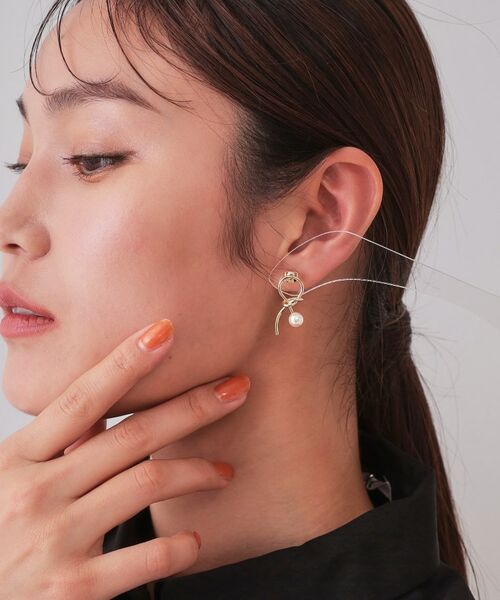 OPAQUE.CLIP / オペーク ドット クリップ ピアス・イヤリング | ねじりメタル×フェイクパールピアス | 詳細5