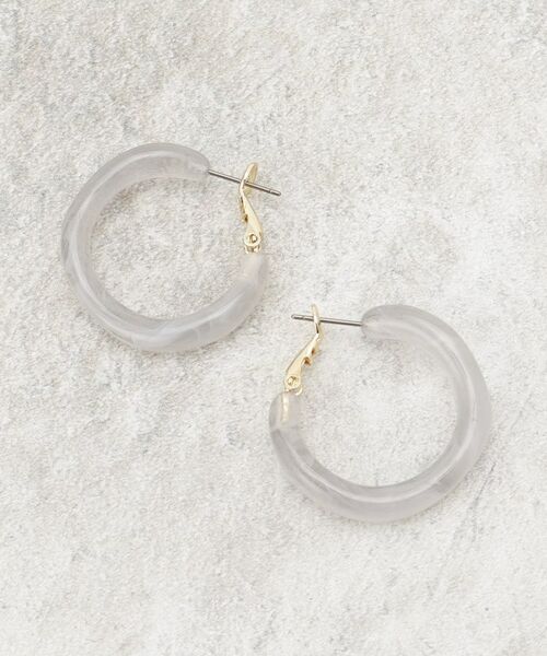 OPAQUE.CLIP / オペーク ドット クリップ ピアス・イヤリング | シアーカラーフープピアス | 詳細1