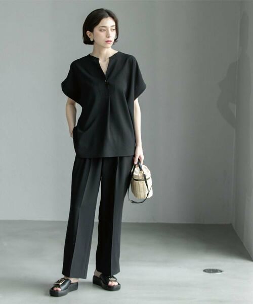 OPAQUE.CLIP / オペーク ドット クリップ シャツ・ブラウス | 《7色展開/SS-LLサイズ》ストレッチスキッパーブラウス/セットアップ対応【洗濯機洗い可/防シワ】 | 詳細11