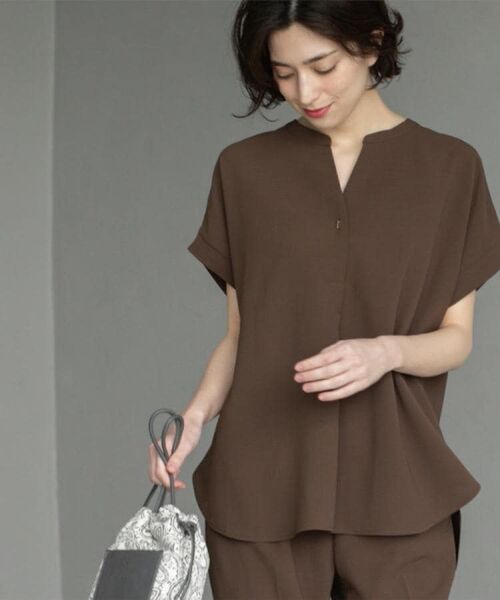 OPAQUE.CLIP / オペーク ドット クリップ シャツ・ブラウス | 《7色展開/SS-LLサイズ》ストレッチスキッパーブラウス/セットアップ対応【洗濯機洗い可/防シワ】 | 詳細16