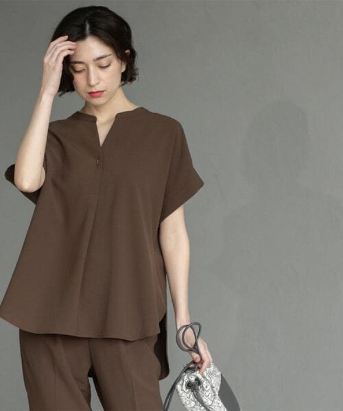 OPAQUE.CLIP / オペーク ドット クリップ シャツ・ブラウス | 《7色展開/SS-LLサイズ》ストレッチスキッパーブラウス/セットアップ対応【洗濯機洗い可/防シワ】 | 詳細17