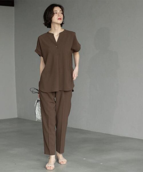 OPAQUE.CLIP / オペーク ドット クリップ シャツ・ブラウス | 《7色展開/SS-LLサイズ》ストレッチスキッパーブラウス/セットアップ対応【洗濯機洗い可/防シワ】 | 詳細18