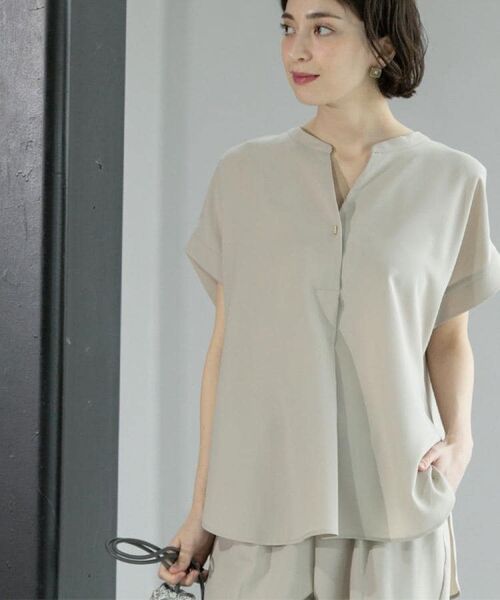 OPAQUE.CLIP / オペーク ドット クリップ シャツ・ブラウス | 《7色展開/SS-LLサイズ》ストレッチスキッパーブラウス/セットアップ対応【洗濯機洗い可/防シワ】 | 詳細22