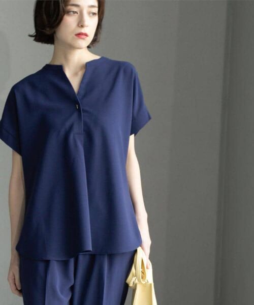 OPAQUE.CLIP / オペーク ドット クリップ シャツ・ブラウス | 《7色展開/SS-LLサイズ》ストレッチスキッパーブラウス/セットアップ対応【洗濯機洗い可/防シワ】 | 詳細27