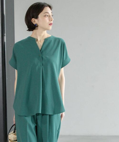 OPAQUE.CLIP / オペーク ドット クリップ シャツ・ブラウス | 《7色展開/SS-LLサイズ》ストレッチスキッパーブラウス/セットアップ対応【洗濯機洗い可/防シワ】 | 詳細29