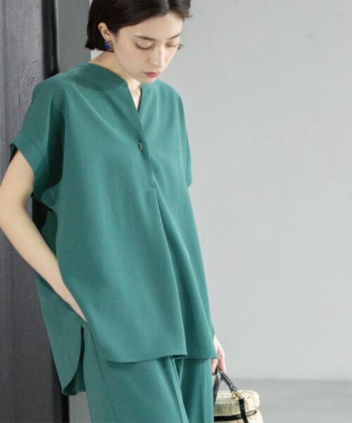 OPAQUE.CLIP / オペーク ドット クリップ シャツ・ブラウス | 《7色展開/SS-LLサイズ》ストレッチスキッパーブラウス/セットアップ対応【洗濯機洗い可/防シワ】 | 詳細30