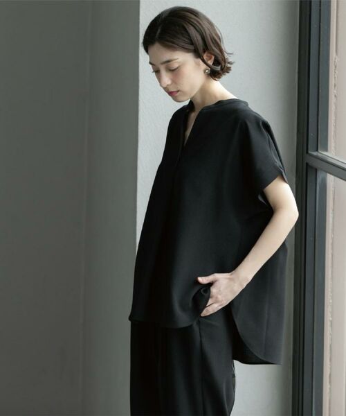 OPAQUE.CLIP / オペーク ドット クリップ シャツ・ブラウス | 《7色展開/SS-LLサイズ》ストレッチスキッパーブラウス/セットアップ対応【洗濯機洗い可/防シワ】 | 詳細8