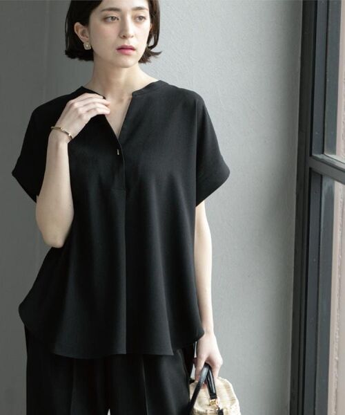 OPAQUE.CLIP / オペーク ドット クリップ シャツ・ブラウス | 《7色展開/SS-LLサイズ》ストレッチスキッパーブラウス/セットアップ対応【洗濯機洗い可/防シワ】 | 詳細9