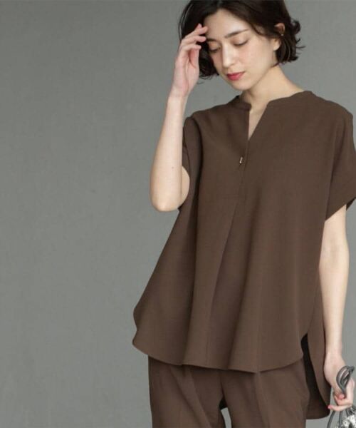 OPAQUE. CLIP/オペーク ドット クリップ 《7color/SS-LLsize》ストレッチスキッパーブラウス/セットアップ対応【洗濯機洗い可/防シワ】 ブラウン(043) 38(M) OPAQUE. CLIP/オペーク ドット クリップ 《7color/SS-LLsize》ストレッチスキッパーブラウス/セットアップ対応【洗濯機洗い可/防シワ】 ブラウン(043) 38(M)