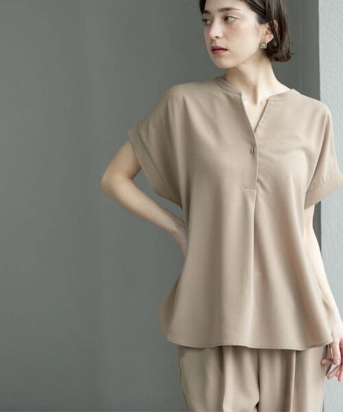 OPAQUE. CLIP/オペーク ドット クリップ 《7color/SS-LLsize》ストレッチスキッパーブラウス/セットアップ対応【洗濯機洗い可/防シワ】 ベージュ(852) 40(L) OPAQUE. CLIP/オペーク ドット クリップ 《7color/SS-LLsize》ストレッチスキッパーブラウス/セットアップ対応【洗濯機洗い可/防シワ】 ベージュ(852) 40(L)