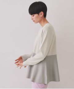 OPAQUE.CLIP / オペーク ドット クリップ ニット・セーター | 配色ペプラムニット【洗濯機洗い可／抗ピル】