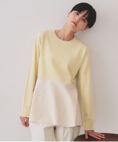 OPAQUE.CLIP / オペーク ドット クリップ ニット・セーター | 配色ペプラムニット【洗濯機洗い可／抗ピル】