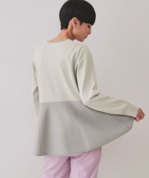 OPAQUE.CLIP / オペーク ドット クリップ ニット・セーター | 配色ペプラムニット【洗濯機洗い可／抗ピル】 | 詳細1