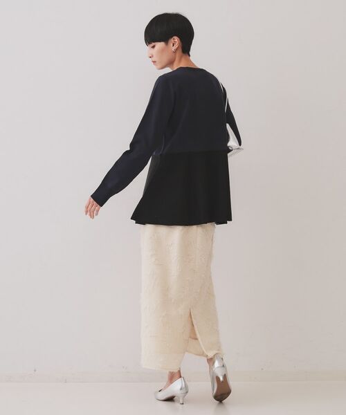 OPAQUE.CLIP / オペーク ドット クリップ ニット・セーター | 配色ペプラムニット【洗濯機洗い可／抗ピル】 | 詳細11