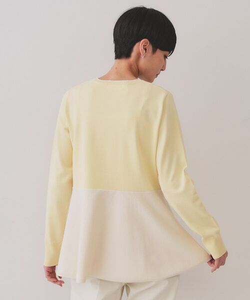 OPAQUE.CLIP / オペーク ドット クリップ ニット・セーター | 配色ペプラムニット【洗濯機洗い可／抗ピル】 | 詳細15