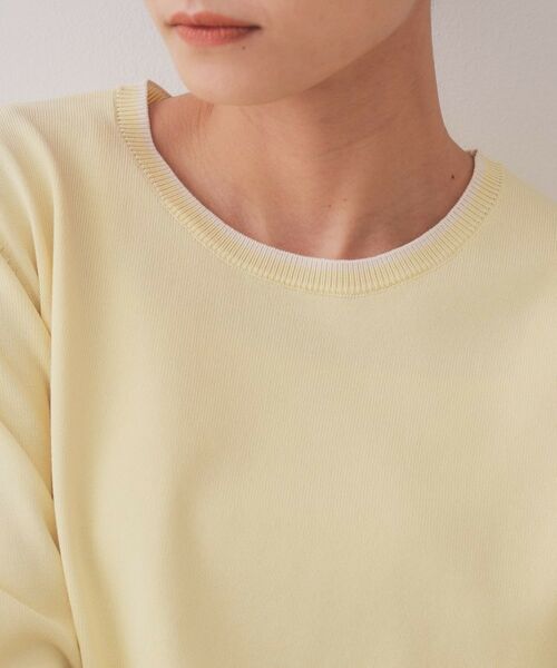 OPAQUE.CLIP / オペーク ドット クリップ ニット・セーター | 配色ペプラムニット【洗濯機洗い可／抗ピル】 | 詳細16