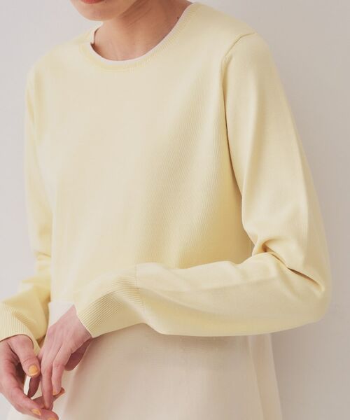 OPAQUE.CLIP / オペーク ドット クリップ ニット・セーター | 配色ペプラムニット【洗濯機洗い可／抗ピル】 | 詳細17