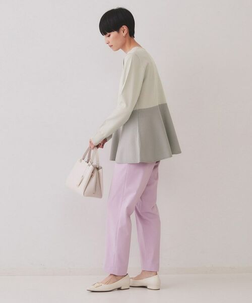 OPAQUE.CLIP / オペーク ドット クリップ ニット・セーター | 配色ペプラムニット【洗濯機洗い可／抗ピル】 | 詳細3