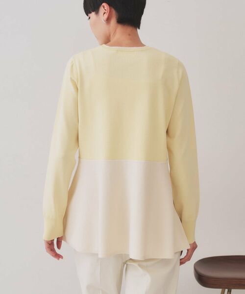 OPAQUE.CLIP / オペーク ドット クリップ ニット・セーター | 配色ペプラムニット【洗濯機洗い可／抗ピル】 | 詳細5