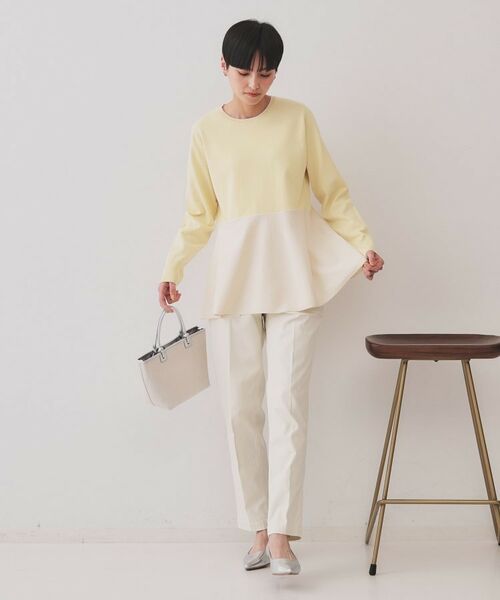 OPAQUE.CLIP / オペーク ドット クリップ ニット・セーター | 配色ペプラムニット【洗濯機洗い可／抗ピル】 | 詳細6