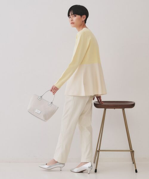 OPAQUE.CLIP / オペーク ドット クリップ ニット・セーター | 配色ペプラムニット【洗濯機洗い可／抗ピル】 | 詳細7