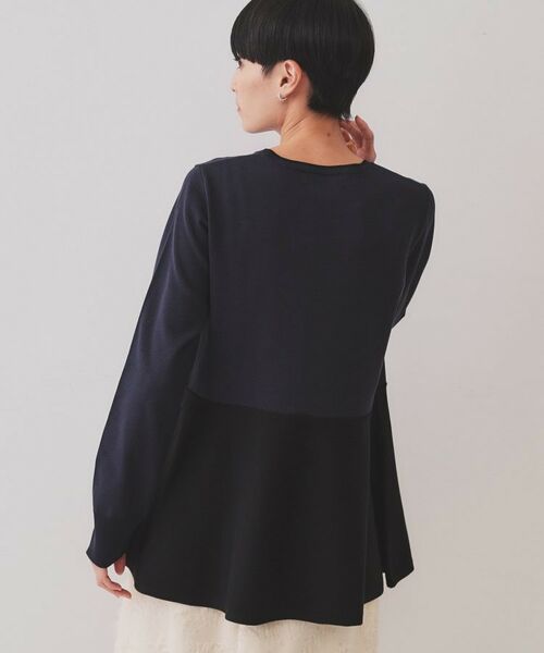 OPAQUE.CLIP / オペーク ドット クリップ ニット・セーター | 配色ペプラムニット【洗濯機洗い可／抗ピル】 | 詳細9