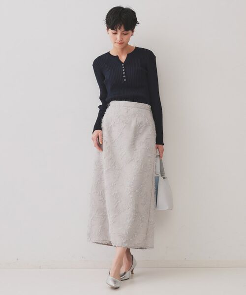 OPAQUE.CLIP / オペーク ドット クリップ ニット・セーター | ヘンリーネックリブニット【洗濯機洗い可】 | 詳細10