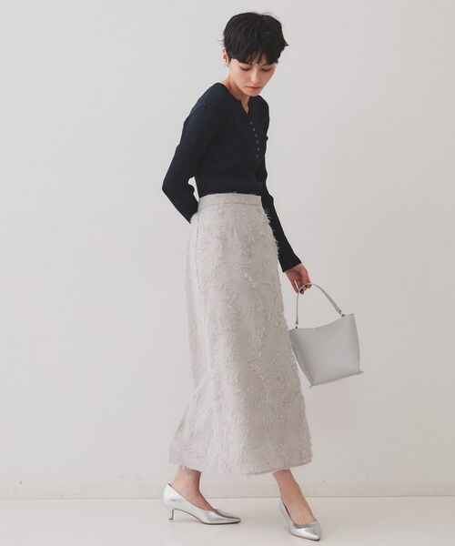 OPAQUE.CLIP / オペーク ドット クリップ ニット・セーター | ヘンリーネックリブニット【洗濯機洗い可】 | 詳細11