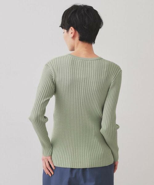 OPAQUE.CLIP / オペーク ドット クリップ ニット・セーター | ヘンリーネックリブニット【洗濯機洗い可】 | 詳細15