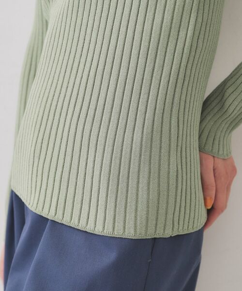 OPAQUE.CLIP / オペーク ドット クリップ ニット・セーター | ヘンリーネックリブニット【洗濯機洗い可】 | 詳細18
