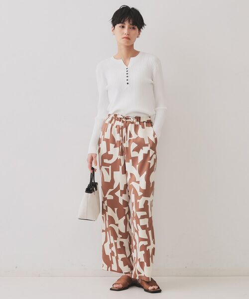 OPAQUE.CLIP / オペーク ドット クリップ ニット・セーター | ヘンリーネックリブニット【洗濯機洗い可】 | 詳細2