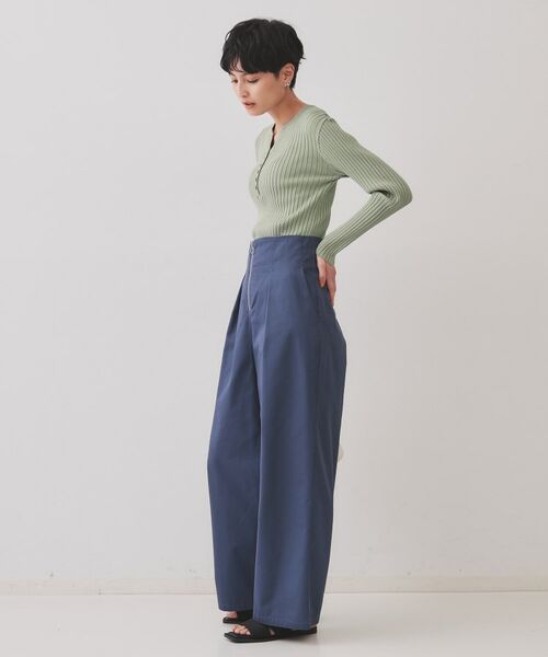 OPAQUE.CLIP / オペーク ドット クリップ ニット・セーター | ヘンリーネックリブニット【洗濯機洗い可】 | 詳細7