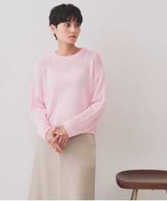 OPAQUE.CLIP / オペーク ドット クリップ ニット・セーター | ラメライン配色使いリラクシーニット【洗濯機洗い可】