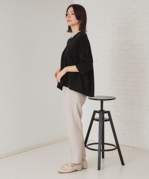 OPAQUE.CLIP / オペーク ドット クリップ ニット・セーター | リラクシーワイドVネックニット【洗濯機洗い可】 | 詳細11