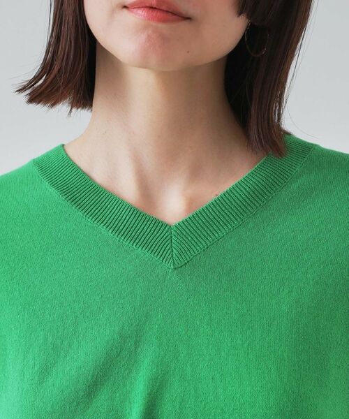 OPAQUE.CLIP / オペーク ドット クリップ ニット・セーター | リラクシーワイドVネックニット【洗濯機洗い可】 | 詳細20