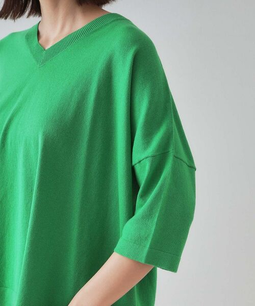 OPAQUE.CLIP / オペーク ドット クリップ ニット・セーター | リラクシーワイドVネックニット【洗濯機洗い可】 | 詳細21