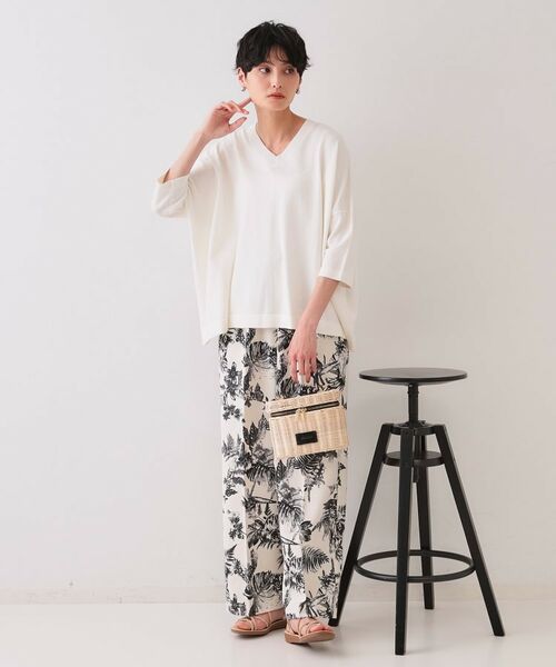 OPAQUE.CLIP / オペーク ドット クリップ ニット・セーター | リラクシーワイドVネックニット【洗濯機洗い可】 | 詳細3