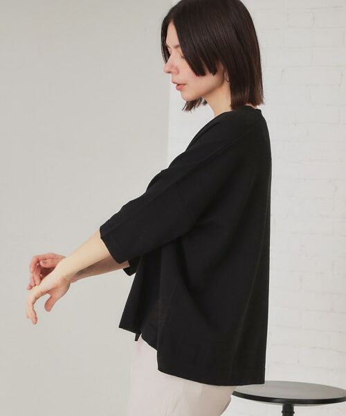 OPAQUE.CLIP / オペーク ドット クリップ ニット・セーター | リラクシーワイドVネックニット【洗濯機洗い可】 | 詳細9