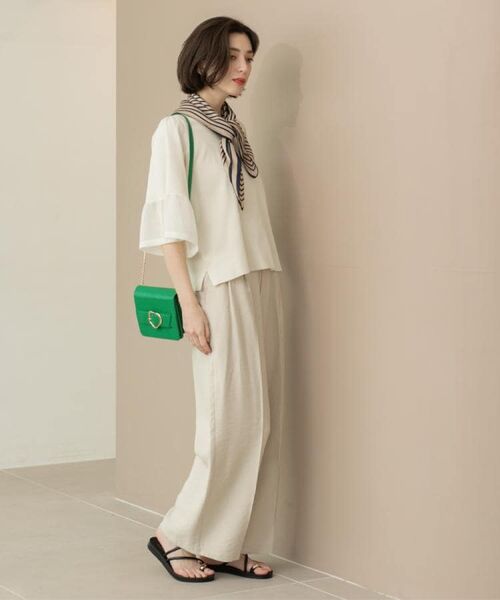 OPAQUE.CLIP / オペーク ドット クリップ ニット・セーター | 《5色展開》シアーフレアスリーブニット【洗濯機洗い可】 | 詳細10