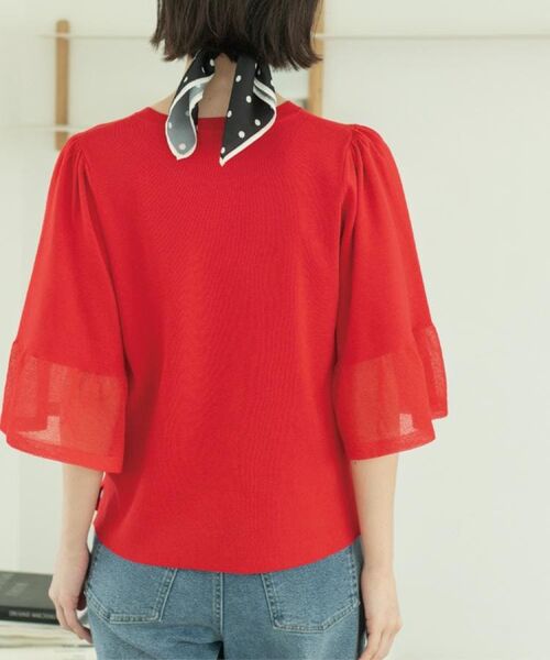 OPAQUE.CLIP / オペーク ドット クリップ ニット・セーター | 《5色展開》シアーフレアスリーブニット【洗濯機洗い可】 | 詳細30