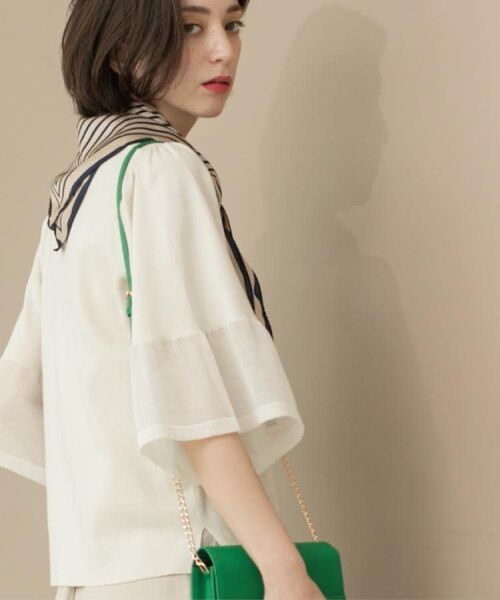 OPAQUE.CLIP / オペーク ドット クリップ ニット・セーター | 《5色展開》シアーフレアスリーブニット【洗濯機洗い可】 | 詳細5