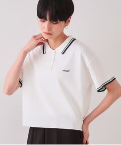 OPAQUE.CLIP / オペーク ドット クリップ ニット・セーター | ロゴ刺繍ポロニット【洗濯機洗い可／抗ピル】