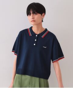 OPAQUE.CLIP / オペーク ドット クリップ ニット・セーター | ロゴ刺繍ポロニット【洗濯機洗い可／抗ピル】