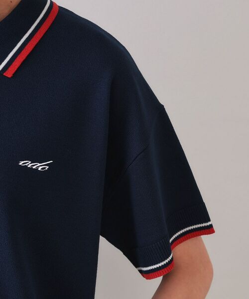 OPAQUE.CLIP / オペーク ドット クリップ ニット・セーター | ロゴ刺繍ポロニット【洗濯機洗い可/抗ピル】 | 詳細13