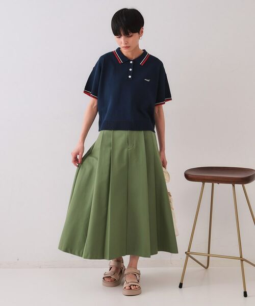 OPAQUE.CLIP / オペーク ドット クリップ ニット・セーター | ロゴ刺繍ポロニット【洗濯機洗い可/抗ピル】 | 詳細6