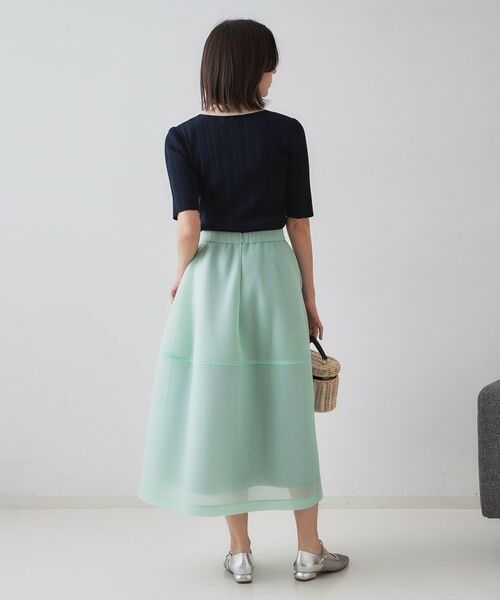 OPAQUE.CLIP / オペーク ドット クリップ ニット・セーター | 配色ポロランダムリブニット【洗濯機洗い可/抗ピル】 | 詳細7